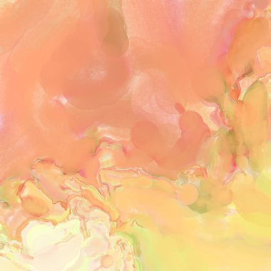 El yapımı sürreal soyut desenli suluboya. Modern sanatsal resim. 2D çizim. Arkaplan boyası karışımı. Yaratıcı duvar sanatı. Çağdaş sanat.