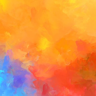 Duvar sanatı Eşsiz ve yaratıcı illüstrasyon. Fırça darbesi ile boyanmış. Renkli fırça darbelerinin soyut arkaplanı. Fırçalanmış canlı duvar kâğıdı. Boyalı sanatsal yaratım.