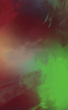 Renkli fırça darbelerinin 2D çizimi. Dekoratif desenli resim. canlı boya desenli arkaplan.