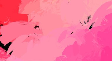 Canlı fırça darbeleriyle boyanmış. Renkli desenli resim. Fırçalanmış duvar kağıdını boya.