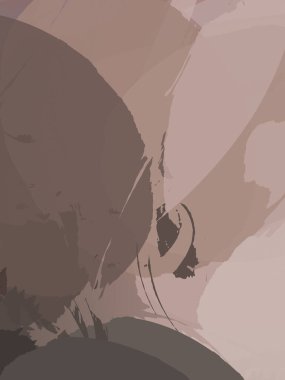 Fırça darbesi ile boyanmış. Sanatsal canlılık ve renkli duvar kâğıdı. Kaotik resim. Taranmış Boyalı Soyut Arkaplan. 