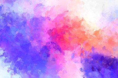 Renkli fırça darbelerinin soyut arkaplanı. fırçalanmış canlı duvar kağıdı. resmedilmiş sanat eseri. Eşsiz ve yaratıcı illüstrasyon.