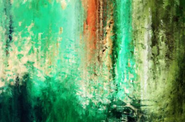 Modern sanat. Renkli çağdaş sanat eserleri. Renkli boya darbeleri. Soyut arkaplanda fırça darbeleri. Fırça boyası. Eşsiz duvar sanatı.