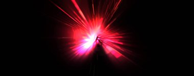 Fütürist mercek patlaması. Parlayan parçacıkları ve çizgileri olan ışık patlaması yıldızı. Güzel soyut ışın arkaplanı.