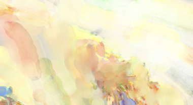 2D çizim. Sanatsal arkaplan resmi. Tablo üzerinde soyut resim. Çağdaş sanat. El yapımı resim. Renkli doku. Modern sanat eserleri. Yüzeyde suluboya fırça darbeleriyle boyama.