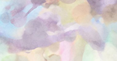 Alkol mürekkebini andıran rahatlatıcı fırça darbelerinin modern resmi. Poster, duvar sanatı, afiş, kart, kitap kapağı veya ambalaj için pastel renkli suluboya resim.