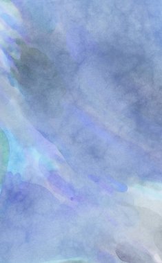 Pastel renklerde suluboya resim. Poster, duvar sanatı, afiş, kart, kitap kapağı ya da ambalaj için rahatlatıcı kompozisyonun yumuşak renkli çizimi. Modern fırça darbeleri resim.