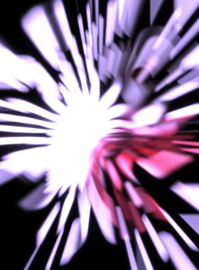 Işık parçacık izleri. Parlayan parçacıkları ve çizgileri olan ışık patlaması yıldızı. Güzel hareketli soyut ışın arkaplanı.