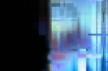 Fütürist soyut geometrik duvar kağıdı. Geometrik renkli şekiller. Dikdörtgen şekilli arka plan. Bir teknolojinin dijital illüstrasyonuName.