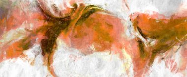 Soyut arkaplanda pürüzlü fırça darbeleri. Fırça boyası. Renkli boya darbeleri. Eşsiz duvar sanatı. Tuvaldeki modern sanat. Renkli çağdaş sanat eserleri. 