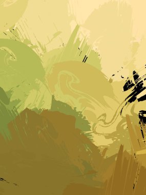 Duvar sanatı Eşsiz ve yaratıcı illüstrasyon. Fırça darbesi ile boyanmış. Renkli fırça darbelerinin soyut arkaplanı. Fırçalanmış canlı duvar kâğıdı. Boyalı sanatsal yaratım.