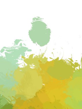 Taranmış Boyalı Soyut Arkaplan. Vahşi kaotik fırça darbeleri. Boya darbeleri. 2D İllüstrasyon. Fırça darbeli resim. 