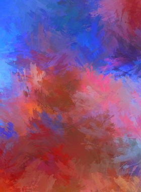 Renkli fırça darbelerinin soyut arkaplanı. fırçalanmış canlı duvar kağıdı. resmedilmiş sanat eseri. Eşsiz ve yaratıcı illüstrasyon.