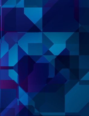 Renkli ve canlı geometrik şekiller katmanları var. Bir teknoloji planının dijital illüstrasyonu. Gelecekçi tasarım şablonu.