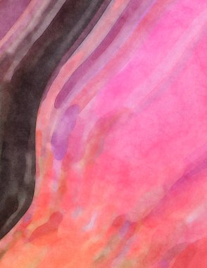 Pastel renklerde suluboya resim. Poster, duvar sanatı, afiş, kart, kitap kapağı ya da ambalaj için rahatlatıcı kompozisyonun yumuşak renkli çizimi. Modern fırça darbeleri resim.