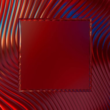 Soyut çerçeveli arkaplan. Renkli, canlı, dalgalı bir duvar kağıdı. Merkezi çerçeveli yaratıcı grafik 2d çizim. Dinamik şekilli modaya uygun sıvı örtüsü.