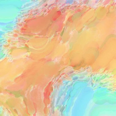 El yapımı sürreal soyut desenli suluboya. Modern sanatsal resim. 2D çizim. Arkaplan boyası karışımı. Yaratıcı duvar sanatı. Çağdaş sanat.