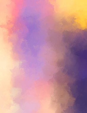 Yaratıcı soyut resim. Artistik fırça darbeleriyle donatılmış. Renkli ve canlı bir illüstrasyon. boyalı sanat.