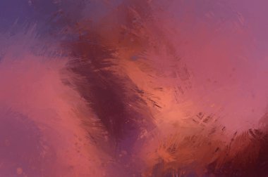 Canlı fırça darbeleriyle boyanmış. Renkli desenli resim. Fırçalanmış duvar kağıdını boya.