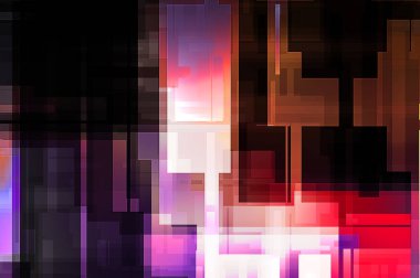 Fütürist soyut geometrik duvar kağıdı. Geometrik renkli şekiller. Dikdörtgen şekilli arka plan. Bir teknolojinin dijital illüstrasyonuName.