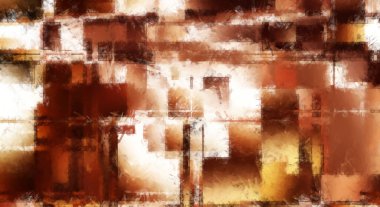 Modern sanat. Renkli çağdaş sanat eserleri. Renkli boya darbeleri. Soyut arkaplanda fırça darbeleri. Fırça boyası. Eşsiz duvar sanatı.