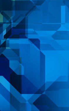 Renkli ve canlı geometrik şekiller katmanları var. Bir teknoloji planının dijital illüstrasyonu. Gelecekçi tasarım şablonu.