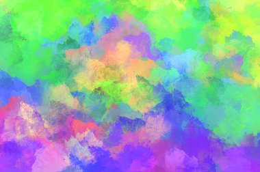 Sanatsal soyut arkaplan. Doku boyalı duvar kağıdı. Boya darbeleriyle yaratıcı bir illüstrasyon. Fırça desenli resim.