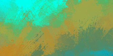 Fırça darbesi ile boyanmış. Sanatsal canlılık ve renkli duvar kâğıdı. Kaotik resim. Taranmış Boyalı Soyut Arkaplan. 