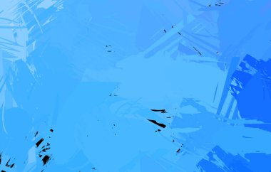 Vahşi fırça darbeleriyle yaratıcı soyut resim. Artistik fırça darbeleriyle donatılmış. Renkli ve canlı bir tasvir. Boyalı sanat.