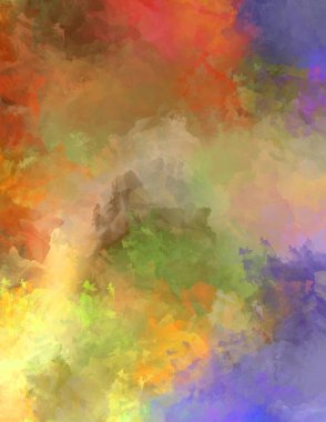 Renkli fırça darbelerinin soyut arkaplanı. fırçalanmış canlı duvar kağıdı. resmedilmiş sanat eseri. Eşsiz ve yaratıcı illüstrasyon.