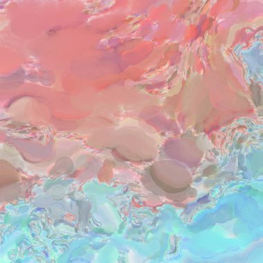 Çağdaş sanat. El işçiliğinin renkli dokusu. Modern resim. Yüzeyde suluboya vuruşlar. Sanatsal arkaplan resmi. Tablo üzerinde soyut resim. Fırça darbeleri. 