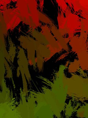 Duvar sanatı Eşsiz ve yaratıcı illüstrasyon. Fırça darbesi ile boyanmış. Renkli fırça darbelerinin soyut arkaplanı. Fırçalanmış canlı duvar kâğıdı. Boyalı sanatsal yaratım.