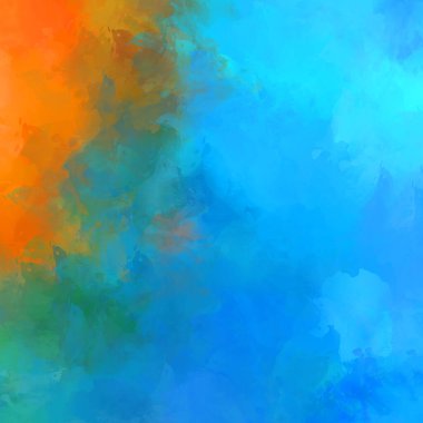 Duvar sanatı Eşsiz ve yaratıcı illüstrasyon. Fırça darbesi ile boyanmış. Renkli fırça darbelerinin soyut arkaplanı. Fırçalanmış canlı duvar kâğıdı. Boyalı sanatsal yaratım.