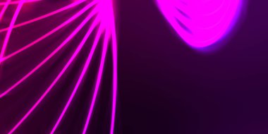 Işık dalgalarının neon renkli soyut tasarımı. Dijital arka plan ve neon ışığı parlama efekti. Parlak ışınlar duvar kağıdı.