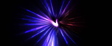 Fütürist mercek patlaması. Parlayan parçacıkları ve çizgileri olan ışık patlaması yıldızı. Güzel soyut ışın arkaplanı.