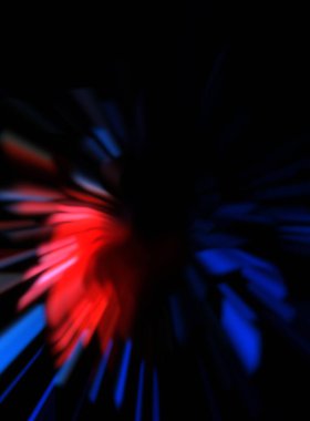 Işık parçacık izleri. Parlayan parçacıkları ve çizgileri olan ışık patlaması yıldızı. Güzel hareketli soyut ışın arkaplanı.