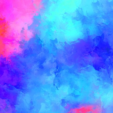 Canlı fırça darbeleriyle boyanmış. Renkli desenli resim. Fırçalanmış duvar kağıdını boya.