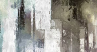 Soyut arkaplanda pürüzlü fırça darbeleri. Fırça boyası. Renkli boya darbeleri. Eşsiz duvar sanatı. Tuvaldeki modern sanat. Renkli çağdaş sanat eserleri. 