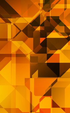 Renkli ve canlı geometrik şekiller katmanları var. Bir teknoloji planının dijital illüstrasyonu. Gelecekçi tasarım şablonu.