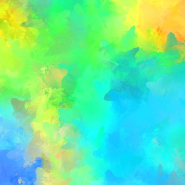 Canlı fırça darbeleriyle boyanmış. Renkli desenli resim. Fırçalanmış duvar kağıdını boya.