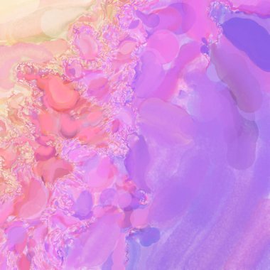 Soyut doku. Yüzeyde etkileyici el yapımı suluboya. Suluboya fırça darbeleri. Modern sanat. Çok renkli arkaplan. Çağdaş duvar sanatı. Renkli bir fon. 2d illüstrasyon.