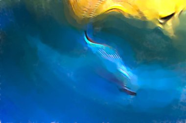 Soyut arkaplanda pürüzlü fırça darbeleri. Fırça boyası. Renkli boya darbeleri. Eşsiz duvar sanatı. Tuvaldeki modern sanat. Renkli çağdaş sanat eserleri. 