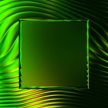 Soyut çerçeveli arkaplan. Renkli, canlı, dalgalı bir duvar kağıdı. Merkezi çerçeveli yaratıcı grafik 2d çizim. Dinamik şekilli modaya uygun sıvı örtüsü.