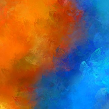 Yaratıcı soyut resim. Artistik fırça darbeleriyle donatılmış. Renkli ve canlı bir illüstrasyon. boyalı sanat.