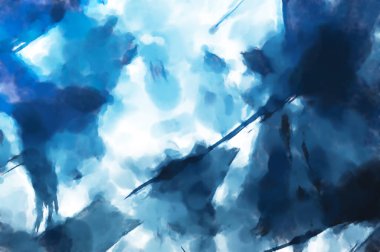 El yapımı sürreal soyut desenli suluboya. Modern sanatsal resim. 2D çizim. Arkaplan boyası karışımı. Yaratıcı duvar sanatı. Çağdaş sanat