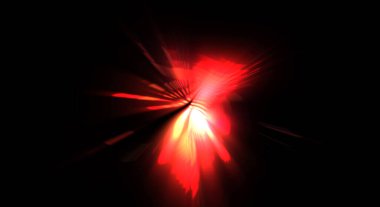 Fütürist mercek patlaması. Parlayan parçacıkları ve çizgileri olan ışık patlaması yıldızı. Güzel soyut ışın arkaplanı.