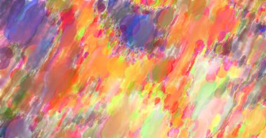 Çağdaş sanat. El yapımı resim. Modern sanat eserleri. Yüzeyde suluboya fırça darbeleriyle resim yapmak. 2D çizim. Sanatsal arkaplan resmi. Tablo üzerinde soyut resim. Renkli doku.