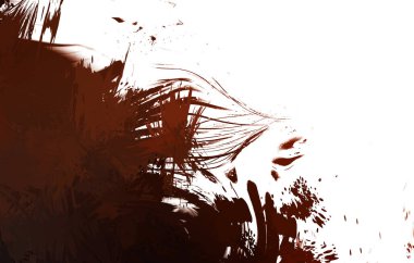 Duvar sanatı Eşsiz ve yaratıcı illüstrasyon. Fırça darbesi ile boyanmış. Renkli fırça darbelerinin soyut arkaplanı. Fırçalanmış canlı duvar kâğıdı. Boyalı sanatsal yaratım.