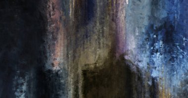 Modern sanat. Renkli çağdaş sanat eserleri. Renkli boya darbeleri. Soyut arkaplanda fırça darbeleri. Fırça boyası. Eşsiz duvar sanatı.