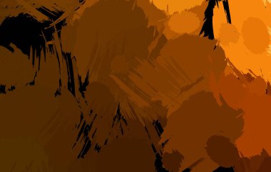 Vahşi fırça darbeleriyle yaratıcı soyut resim. Artistik fırça darbeleriyle donatılmış. Renkli ve canlı bir tasvir. Boyalı sanat.